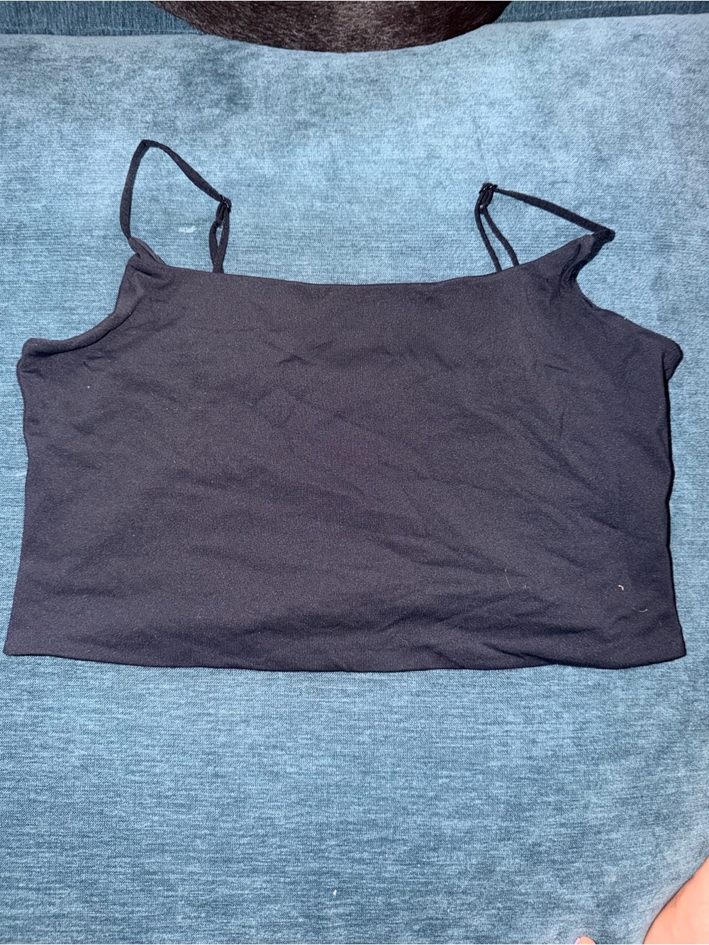 Aritzia Black Cropped Spaghetti Strap Camisole